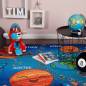 Preview: Einrichtungsbeispiel blauer Kinder Teppich mit Sonnensystem von Heineking24